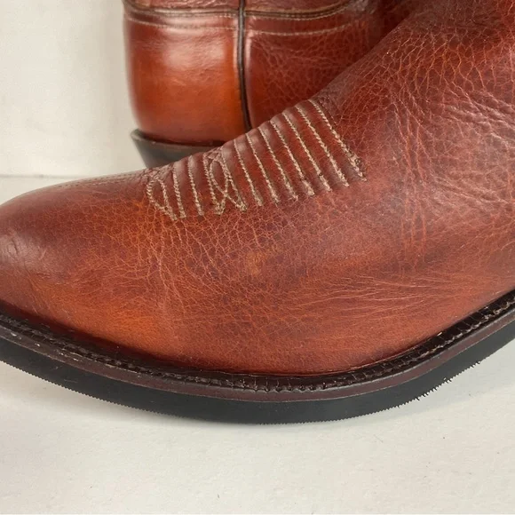 Lucchese Classics Handmade Cowboy Boots 12 EE Brown Bison Hide - Picture 15 of 16